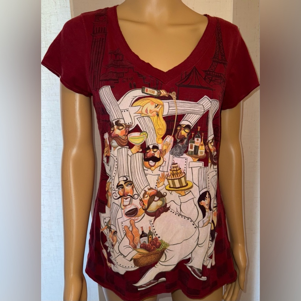 Disney EPCOT International Food & Wine Festival France-themed women's t-shirt.